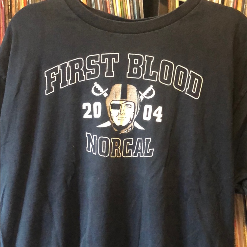 First Blood XL Vintage Shirt. Hardcore, Metal, SXE